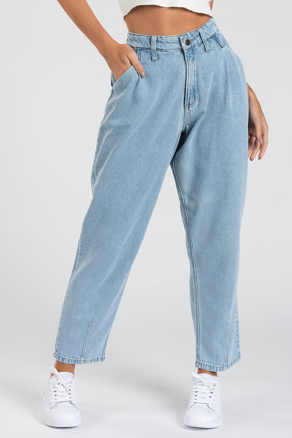 Calça Baggy Audrey  Jeans Claro