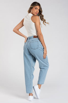 Calça Baggy Audrey  Jeans Claro