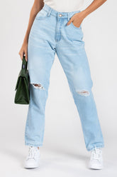 Calça Mom Grace  Jeans Claro