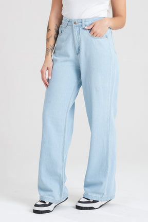 Calça Wide Leg Jeans Clio  Jeans Claro